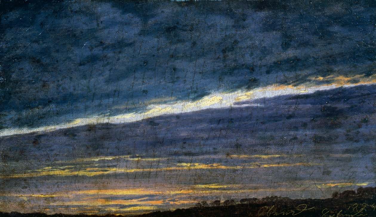Cielo serale nuvoloso da Caspar David Friedrich
