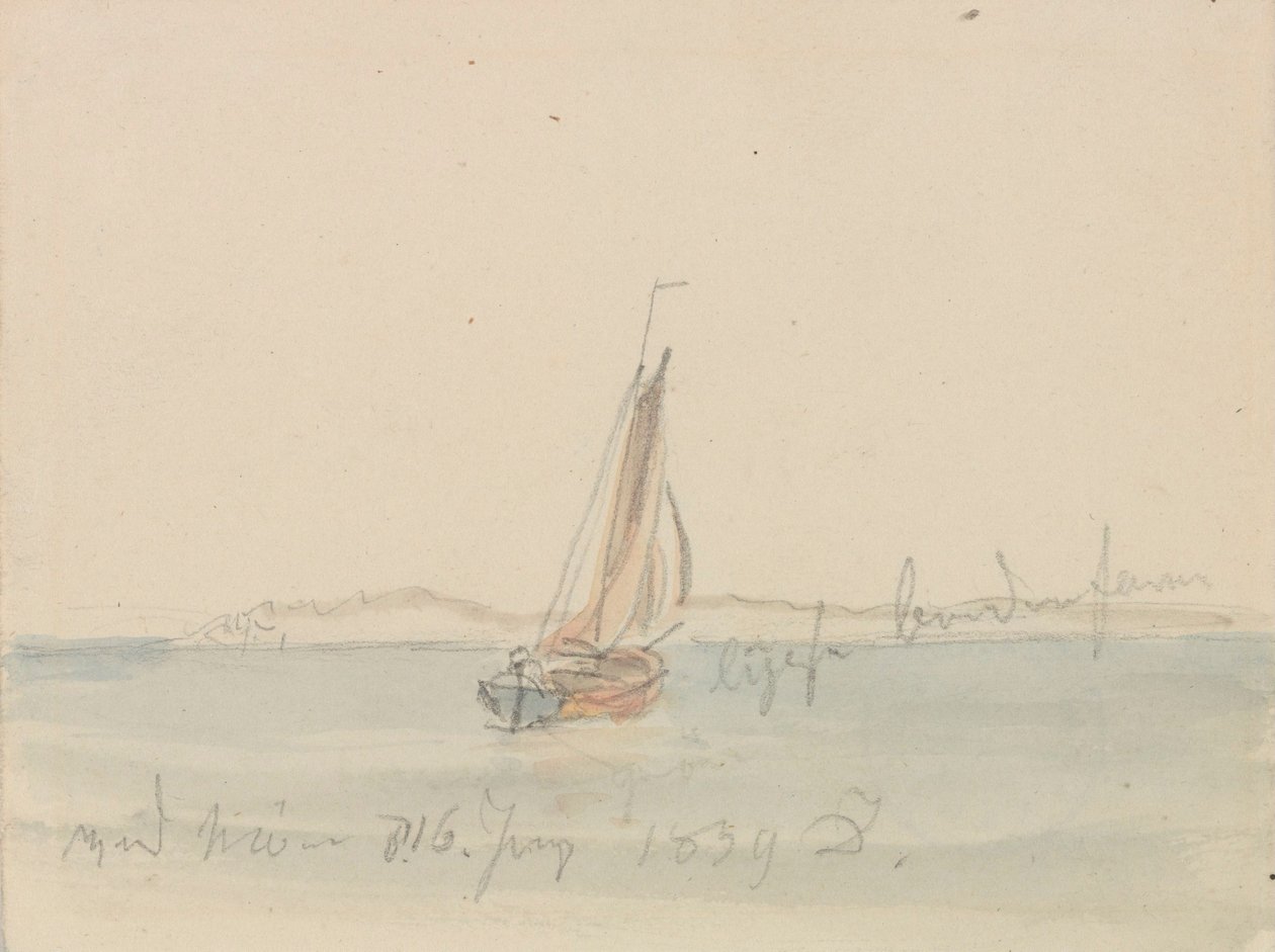 Dahl, Johan Christian - Barca a vela davanti a Mon da Caspar David Friedrich