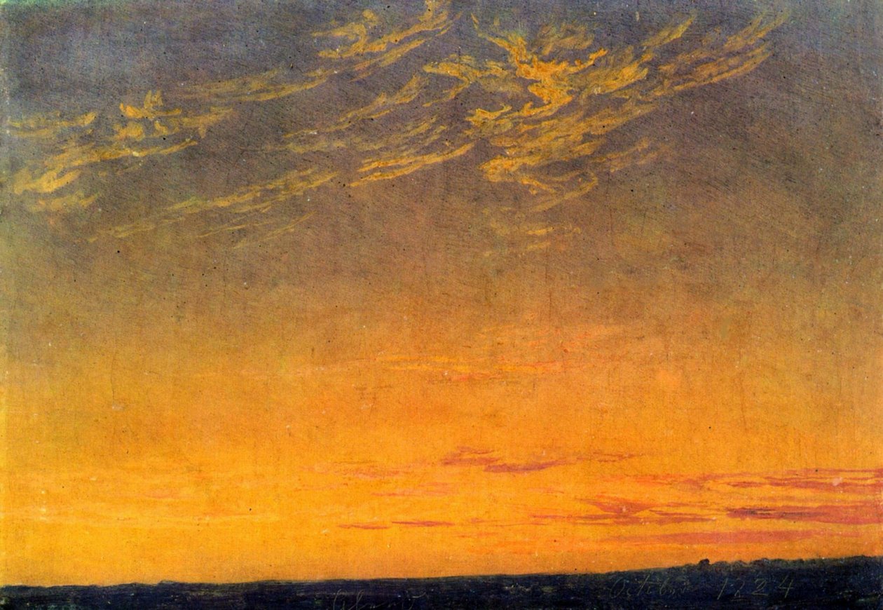 Sera con nuvole di Caspar David Friedrich da Caspar David Friedrich