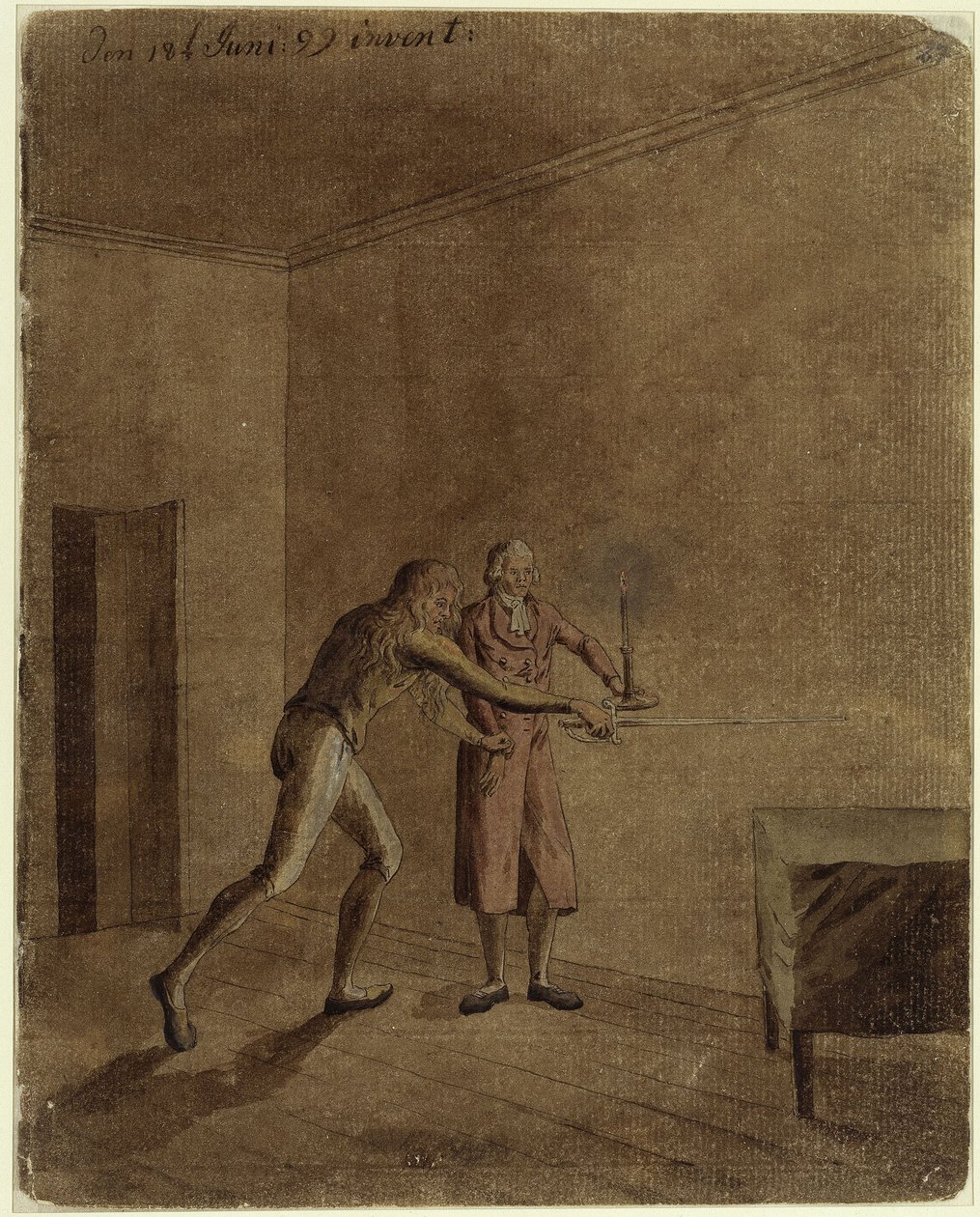 Franz e Daniel da "I masnadieri" di Schiller da Caspar David Friedrich