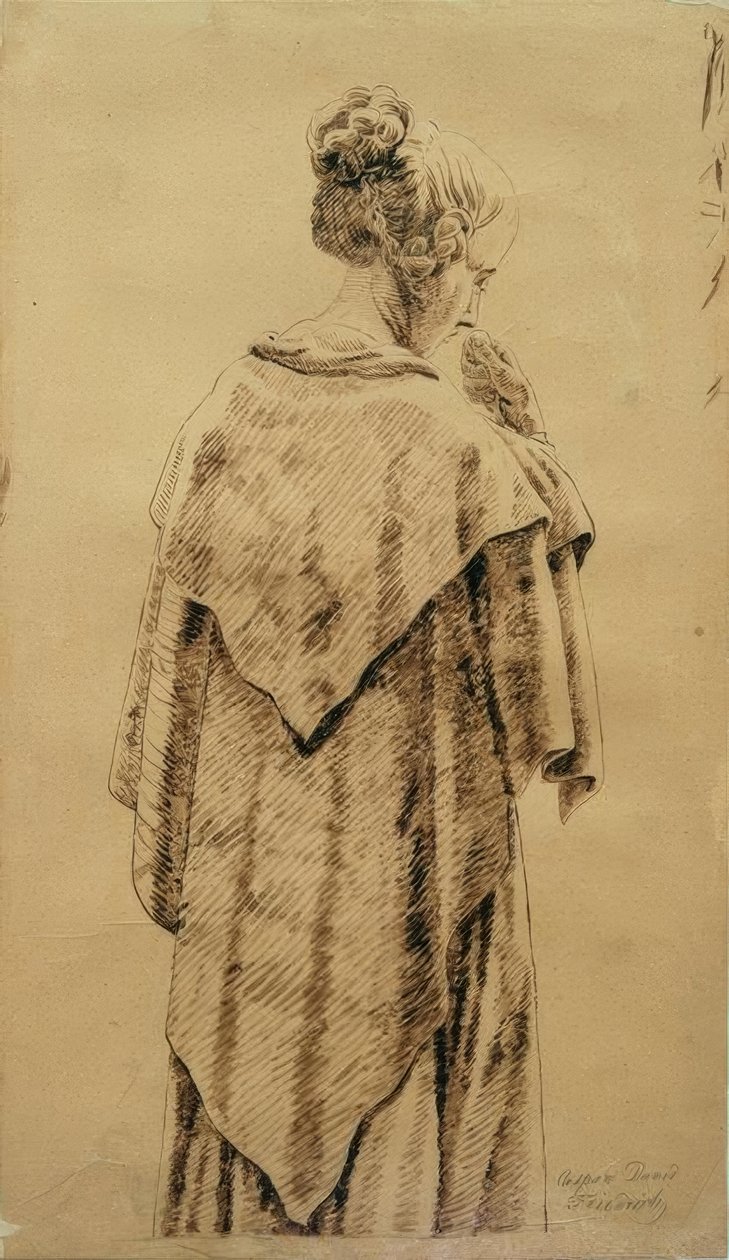 Donna con scialle da Caspar David Friedrich