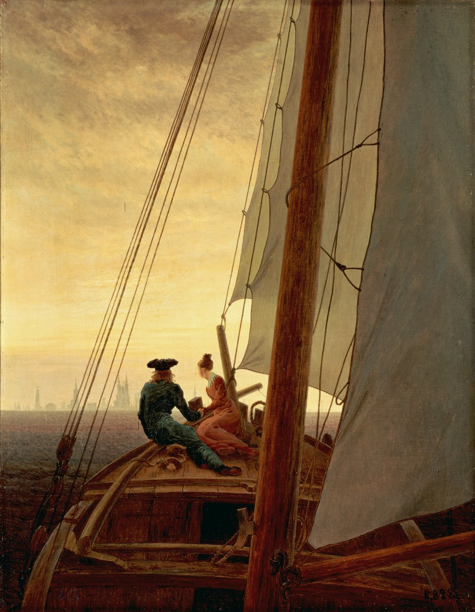 Tedesco: Auf dem Segler Su una nave a vela da Caspar David Friedrich