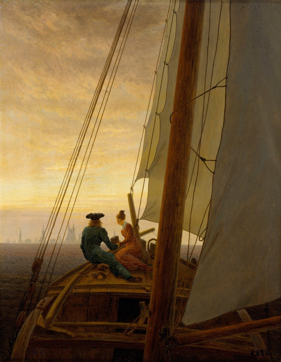 Tedesco: Auf dem Segler Su una nave a vela da Caspar David Friedrich