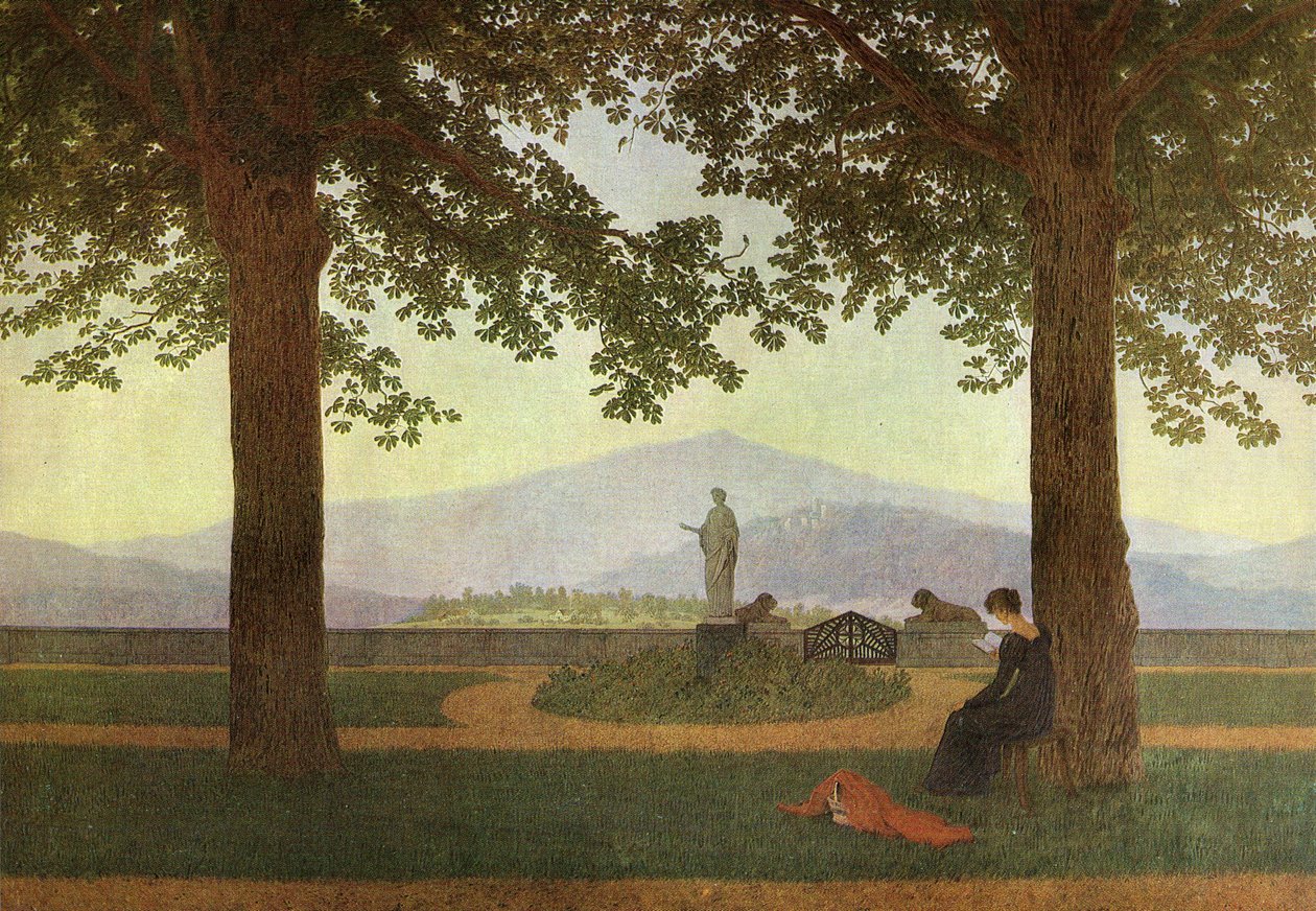Tedesco: Gartenterrasse La terrazza del giardino da Caspar David Friedrich
