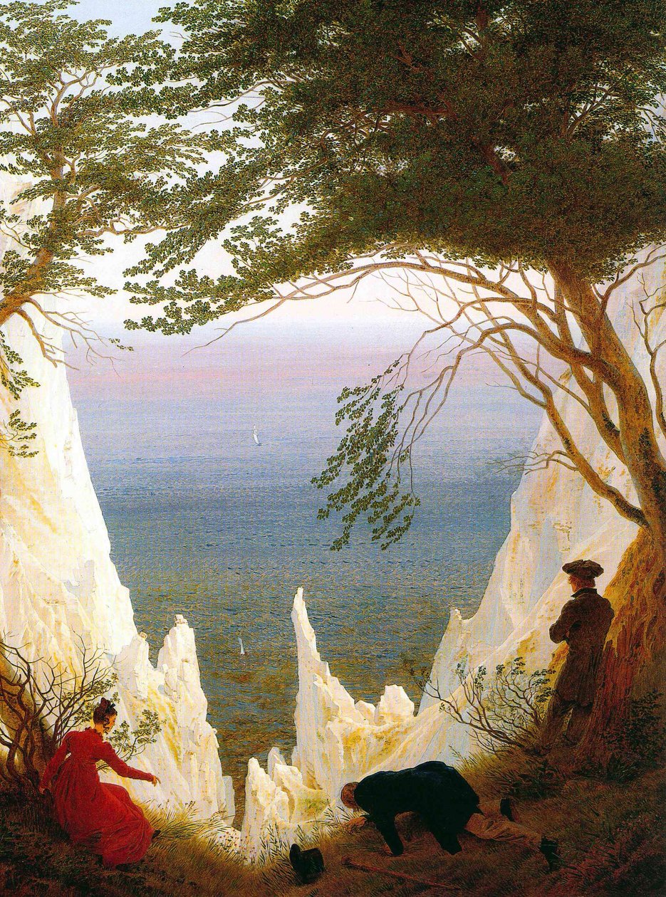 Tedesco: Kreidefelsen auf Rügen Scogliere di gesso a Ruegen da Caspar David Friedrich