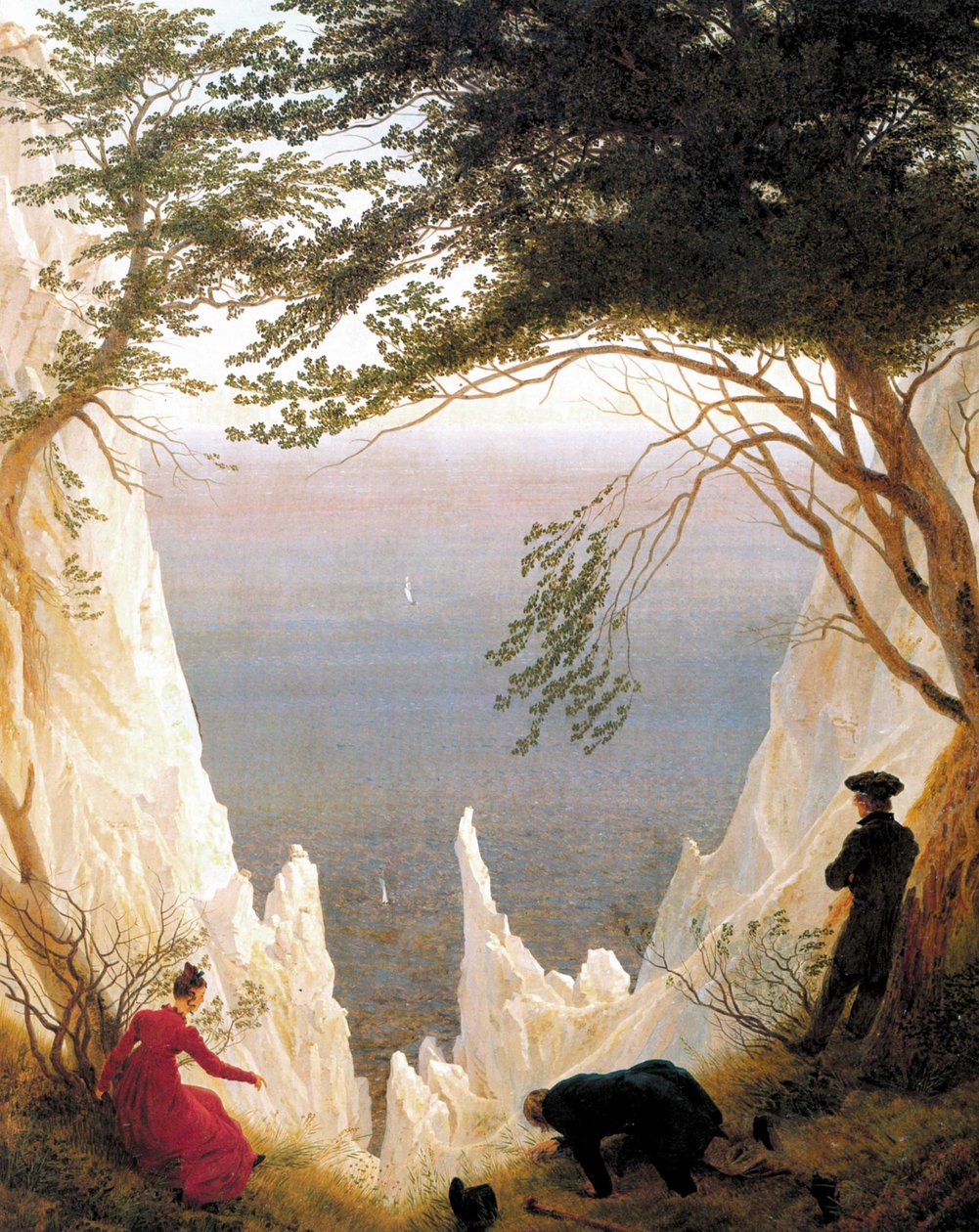 Tedesco: Kreidefelsen auf Rügen Scogliere di gesso a Ruegen da Caspar David Friedrich
