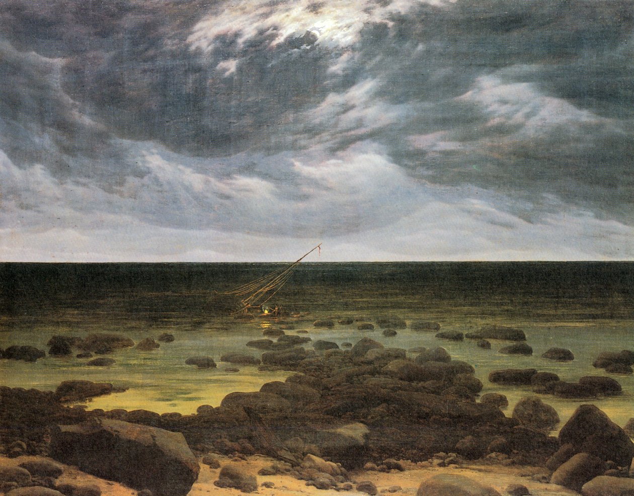 Tedesco: Seashore by Moonlight Seashore by Moonlight da Caspar David Friedrich