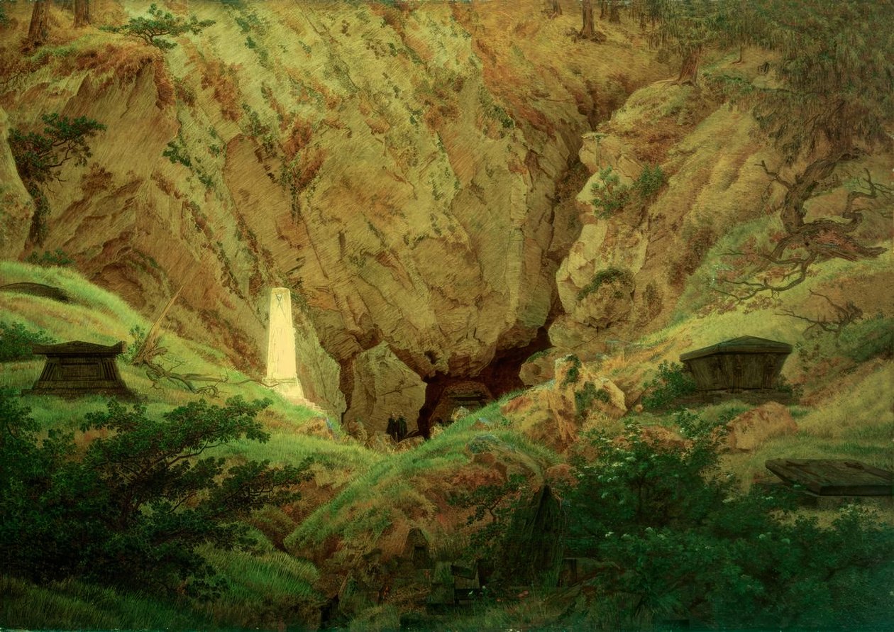 Tombe di antichi eroi da Caspar David Friedrich