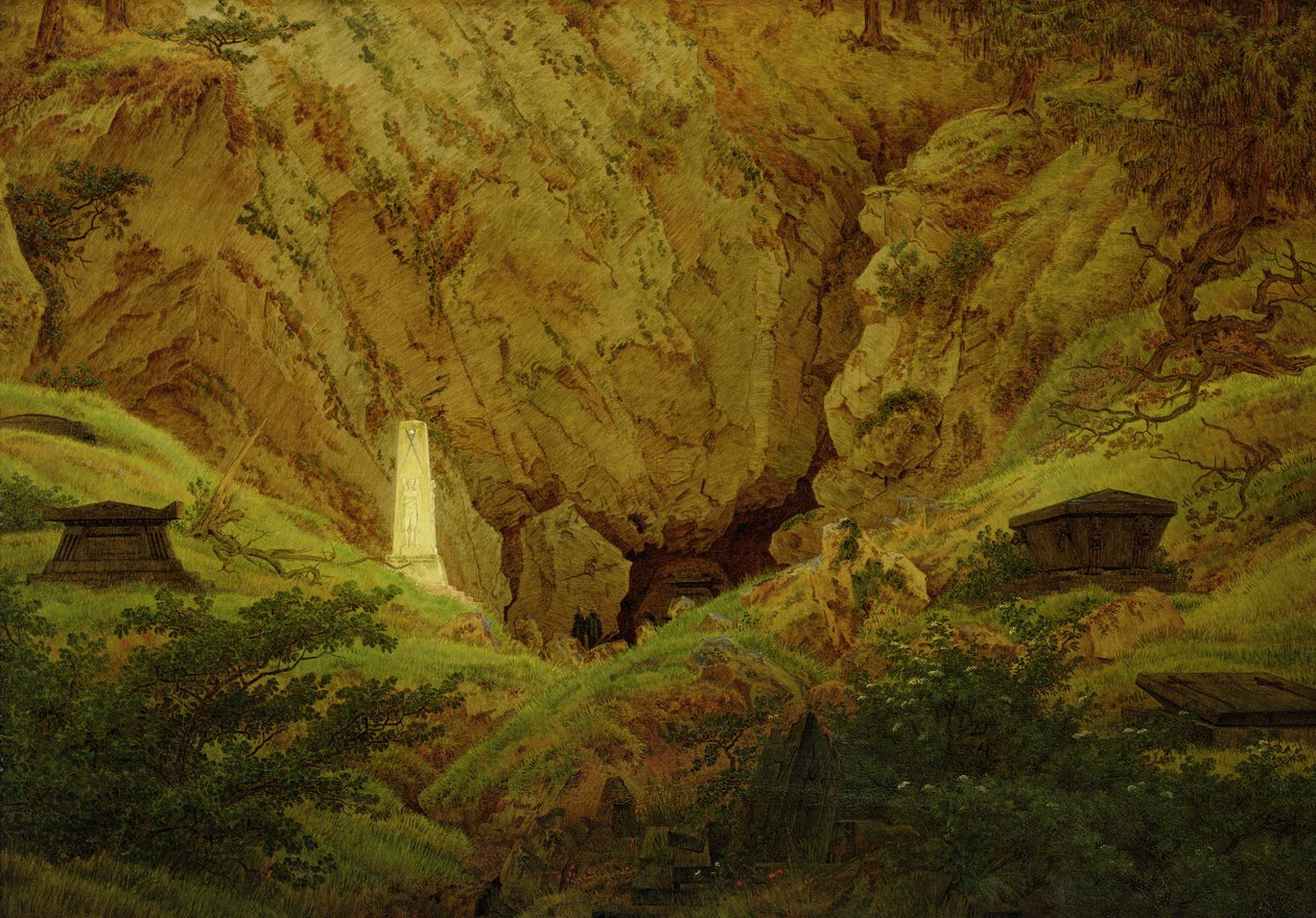 Tombe di antichi eroi, 1812 da Caspar David Friedrich