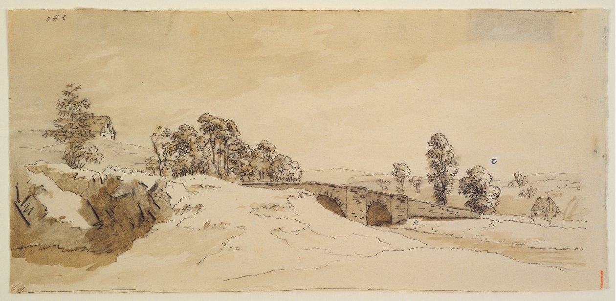 Paesaggio con ponte da Caspar David Friedrich