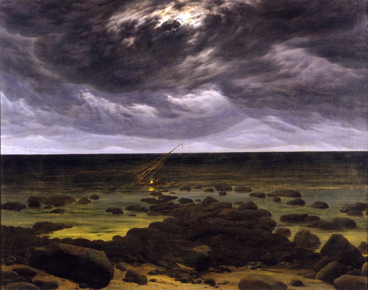 La costa al chiaro di luna da Caspar David Friedrich
