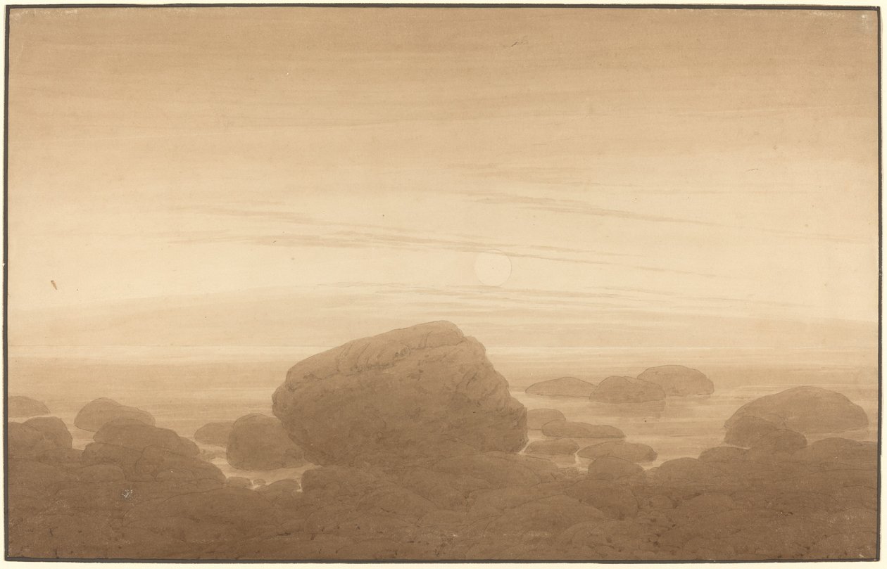 Alba sulla riva deserta da Caspar David Friedrich