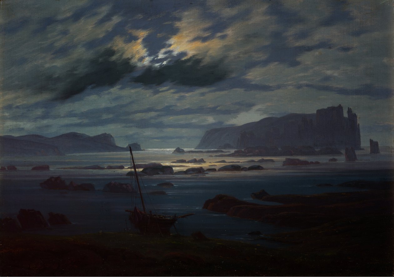 Il Mare del Nord al chiaro di luna da Caspar David Friedrich