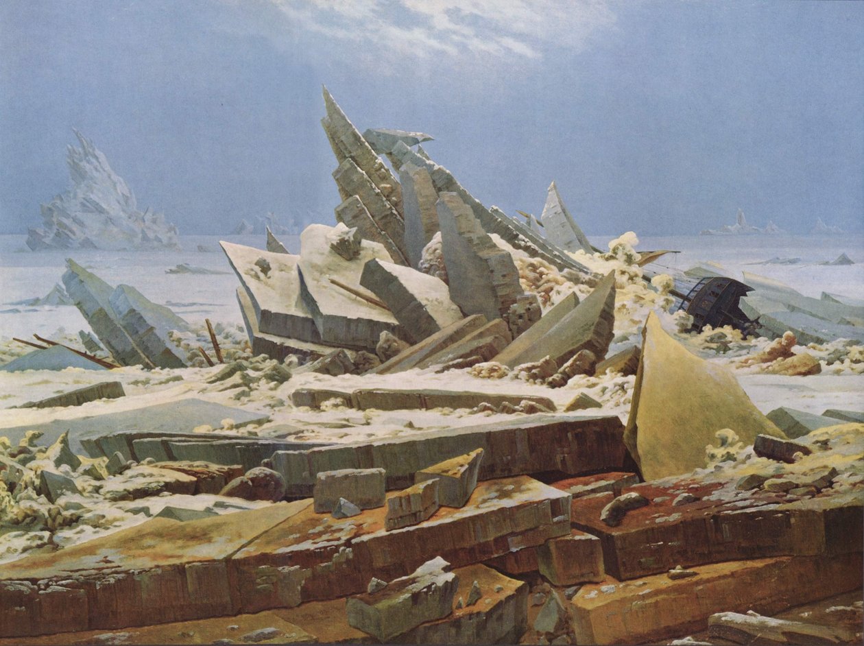 Il mare di ghiaccio (Il naufragio della speranza) da Caspar David Friedrich