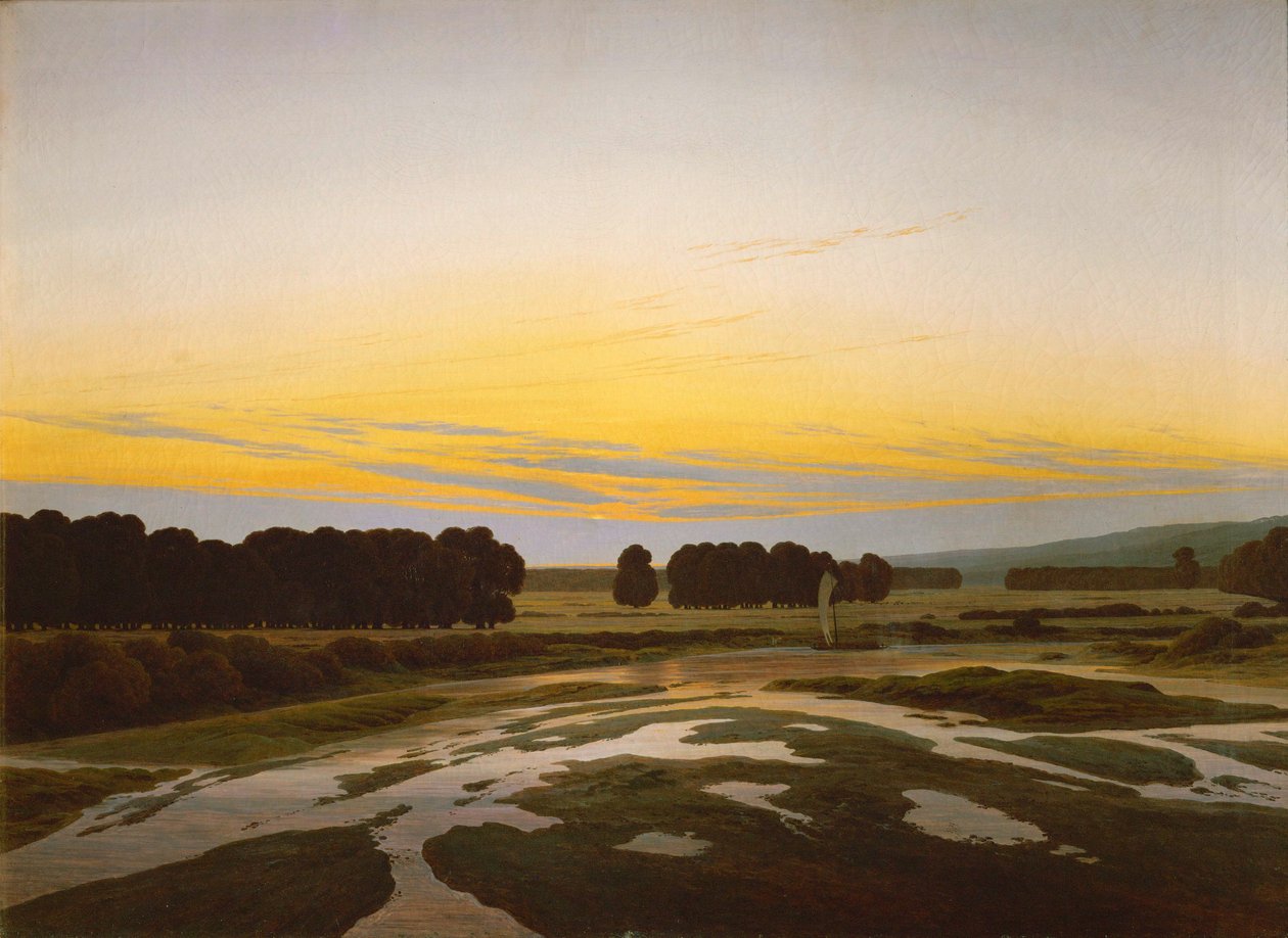 La grande riserva vicino a Dresda da Caspar David Friedrich
