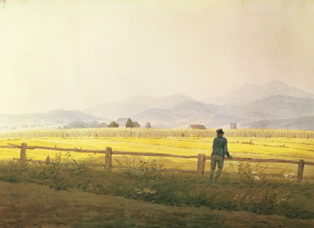 Vista di Schmiedebergerkamm, c.1837 da Caspar David Friedrich