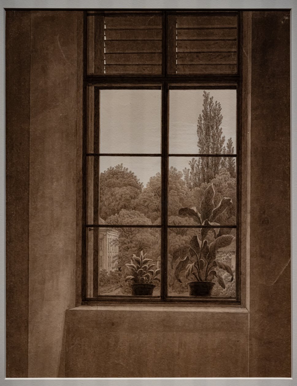 Finestra con vista su un parco da Caspar David Friedrich