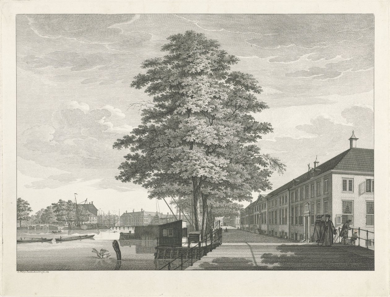 Veduta della Casa di Carità per Anziani e Anziane ad Amsterdam da Caspar Jacobsz. Philips