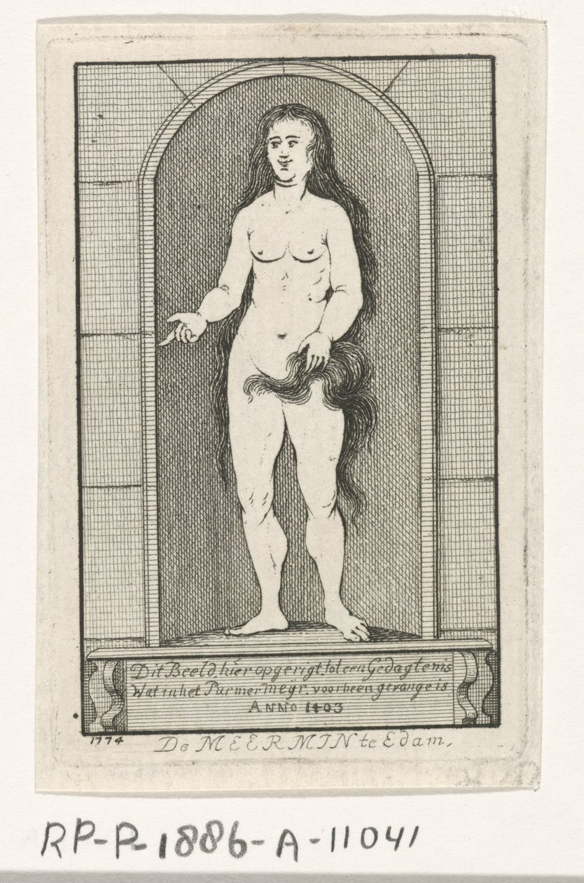Nicchia con la statua di una sirena da Caspar Jacobsz. Philips