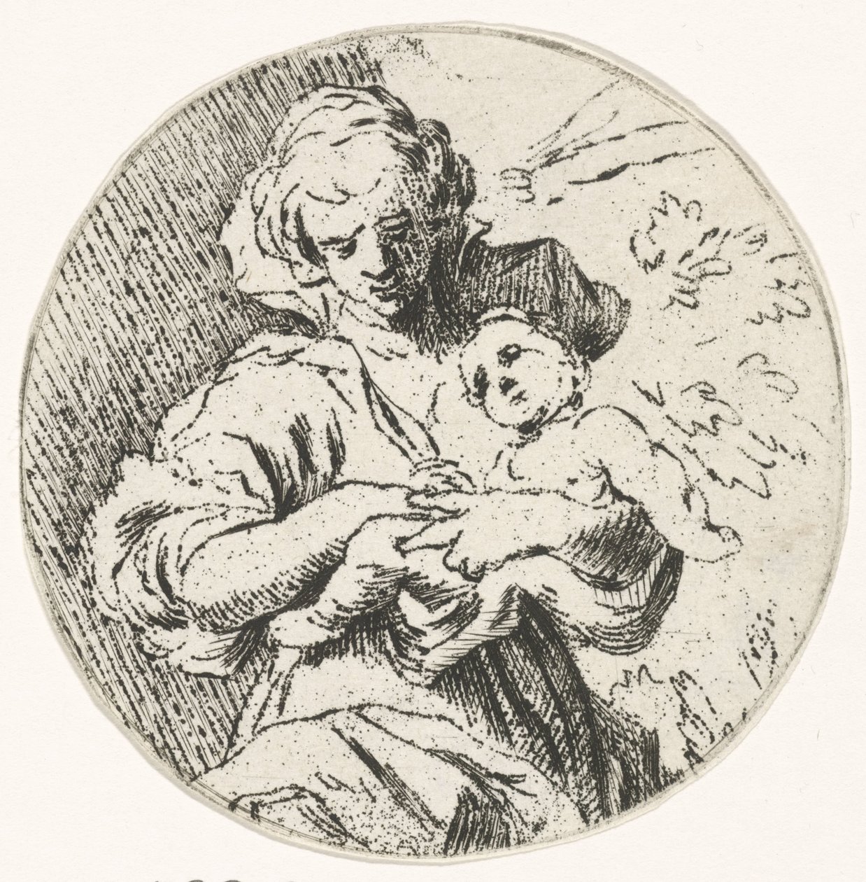 Donna con bambino in braccio da Caspar Jacobsz. Philips