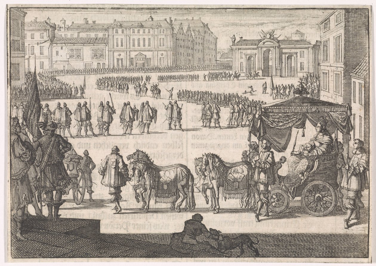 Incoronazione di Cristina, regina di Svezia a Stoccolma, 1650 da Caspar Luyken (attributed to)