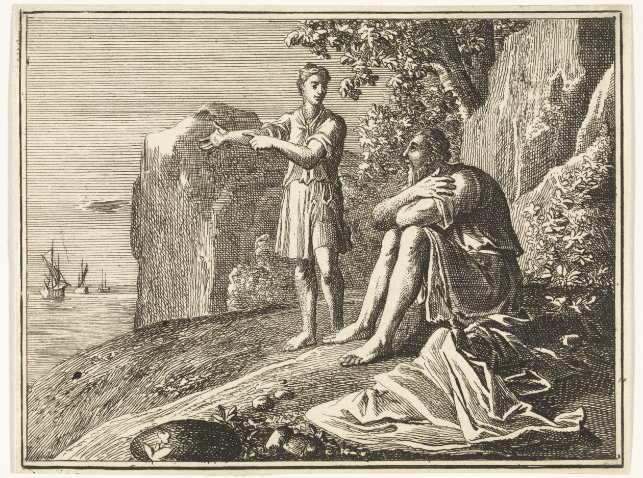 Il servo di Elia vede una piccola nuvola di pioggia da Caspar Luyken