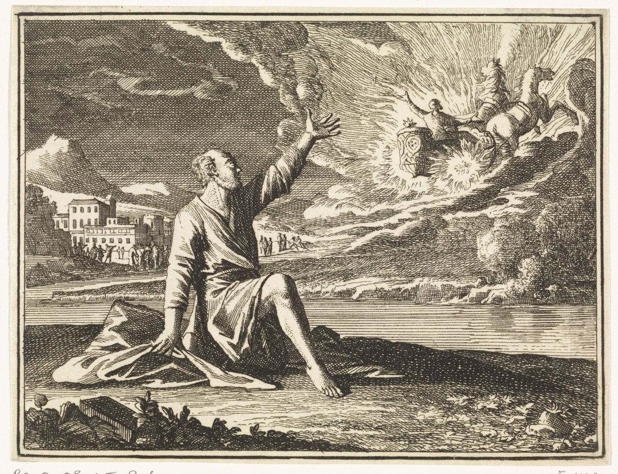Ascensione di Elia da Caspar Luyken