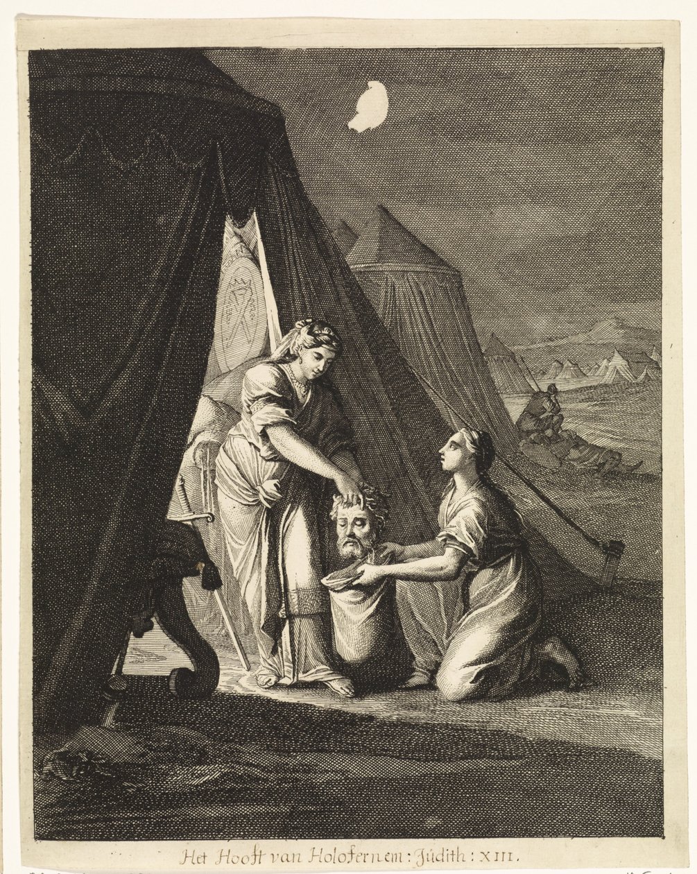 Judith infila la testa di Oloferne in un sacco da Caspar Luyken