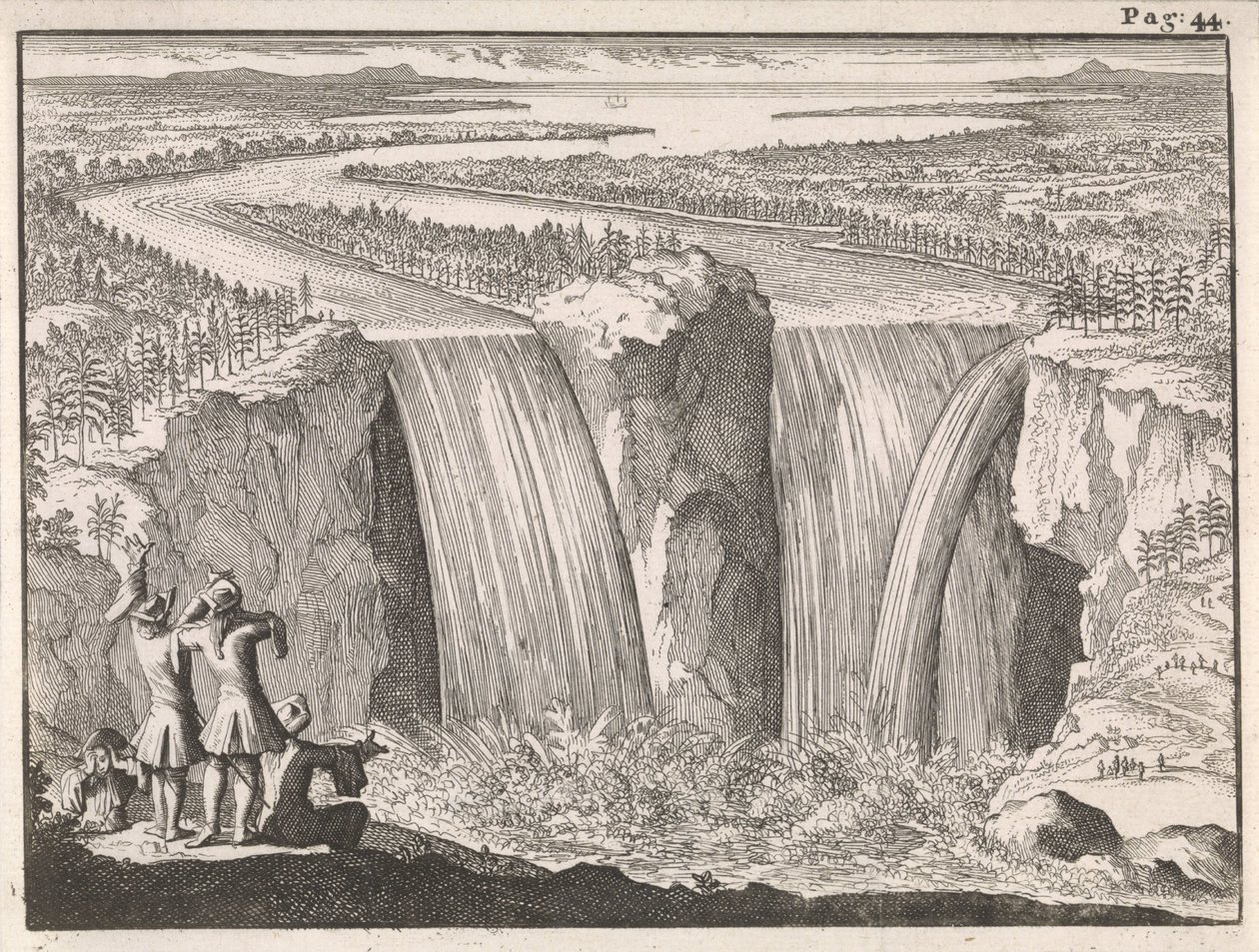 Cascate del Niagara da Caspar Luyken