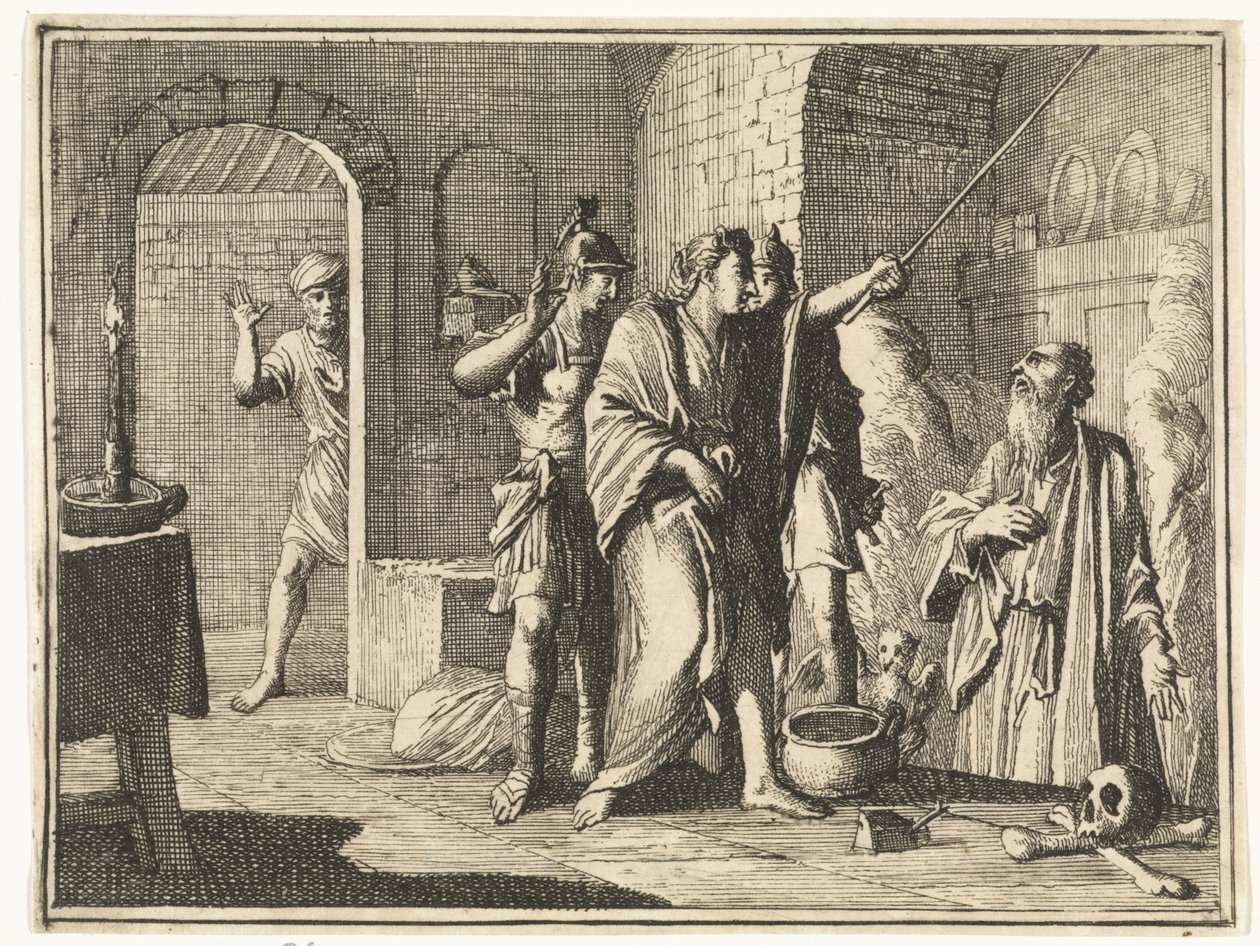 Saul dalla strega di Endor da Caspar Luyken