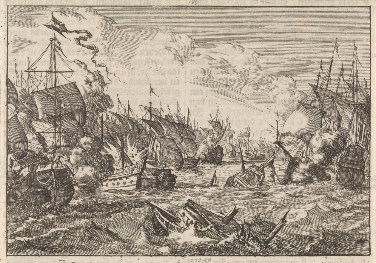 Battaglia di Solebay, 1672 da Caspar Luyken