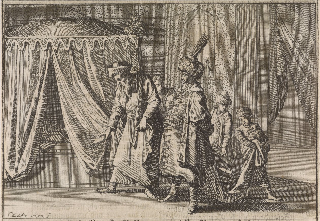 Letto di malattia della moglie del pascià, 1639 da Caspar Luyken