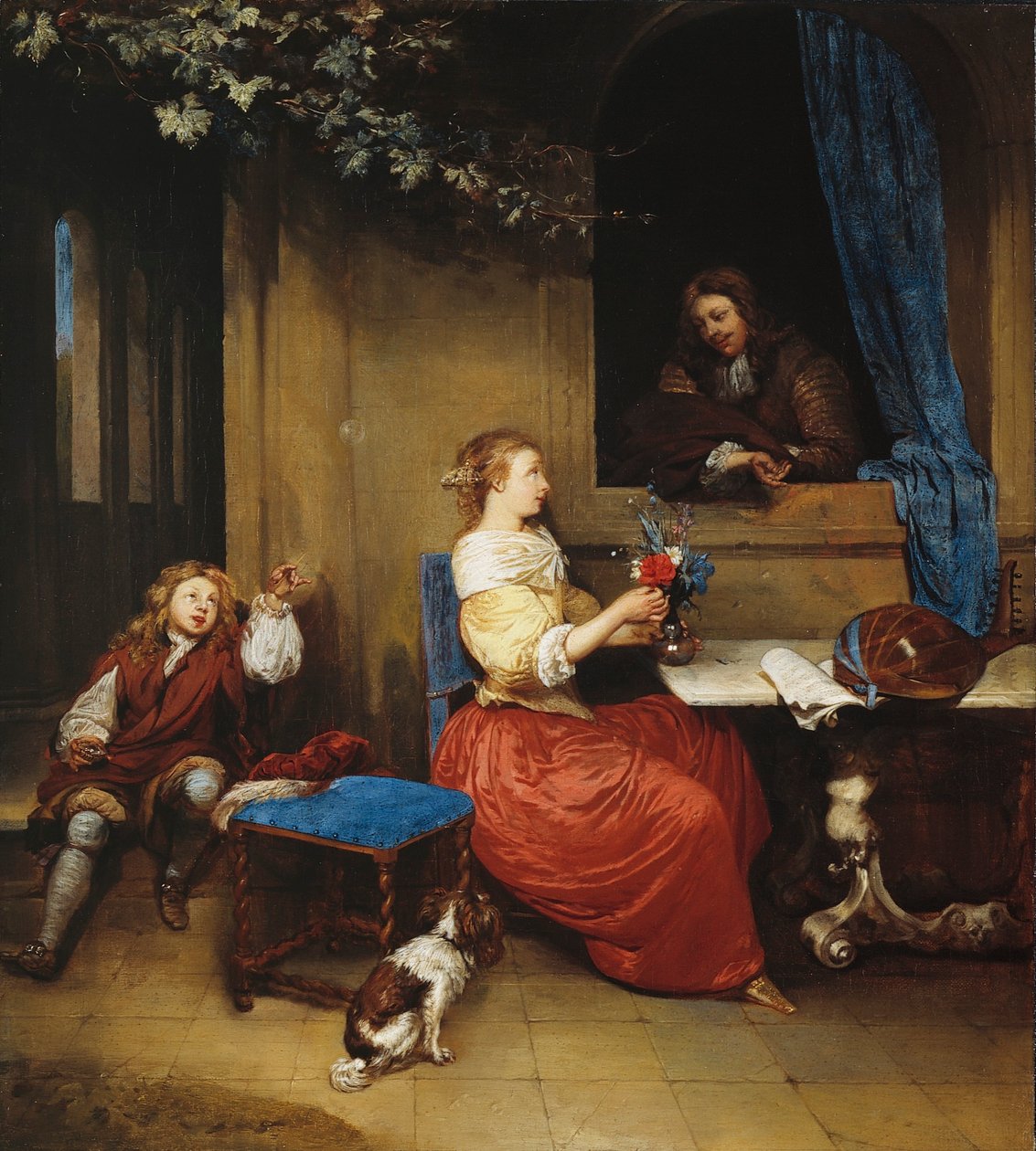 Il corteggiamento da Caspar Netscher