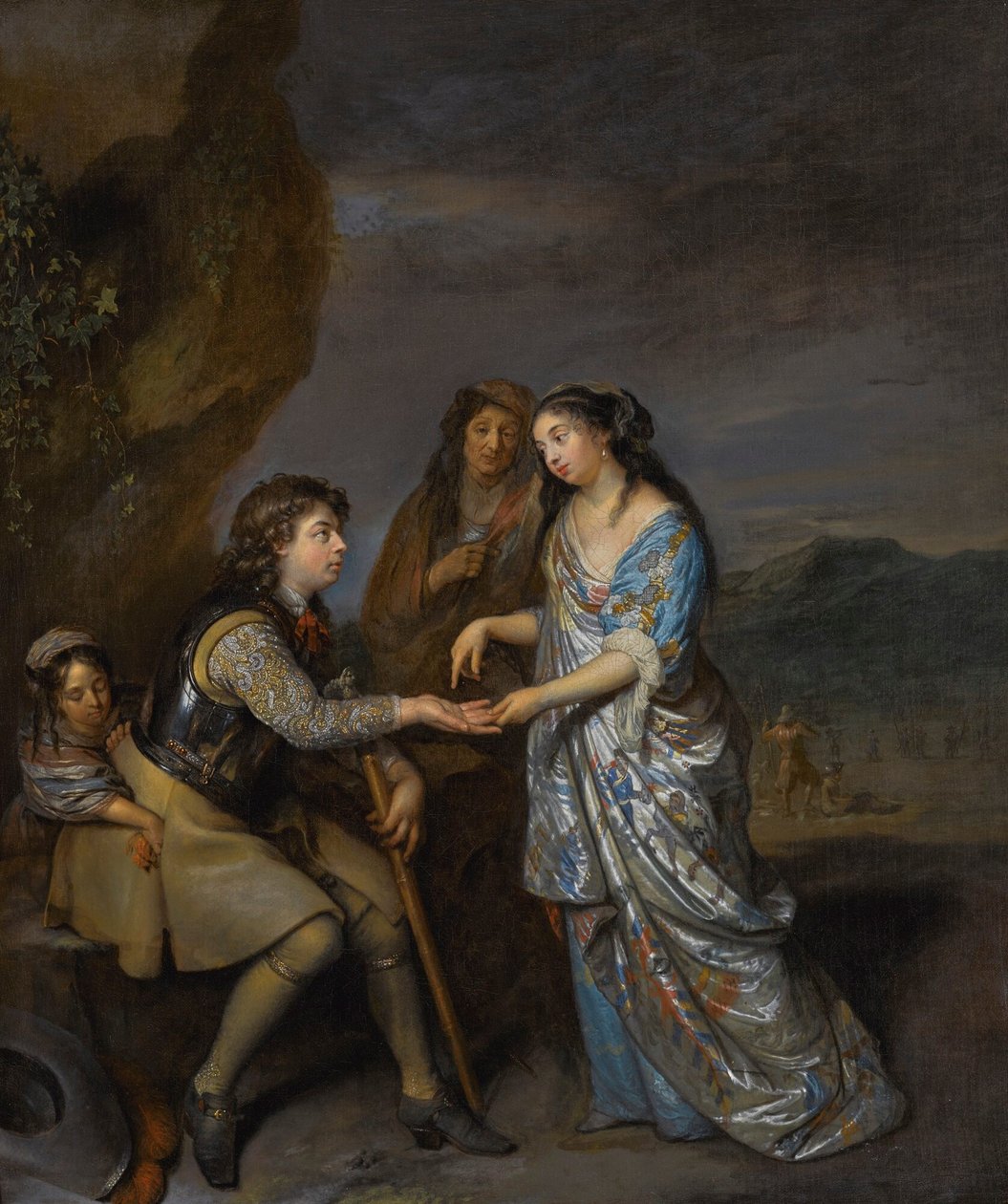 Il piatto della fortuna da Caspar Netscher