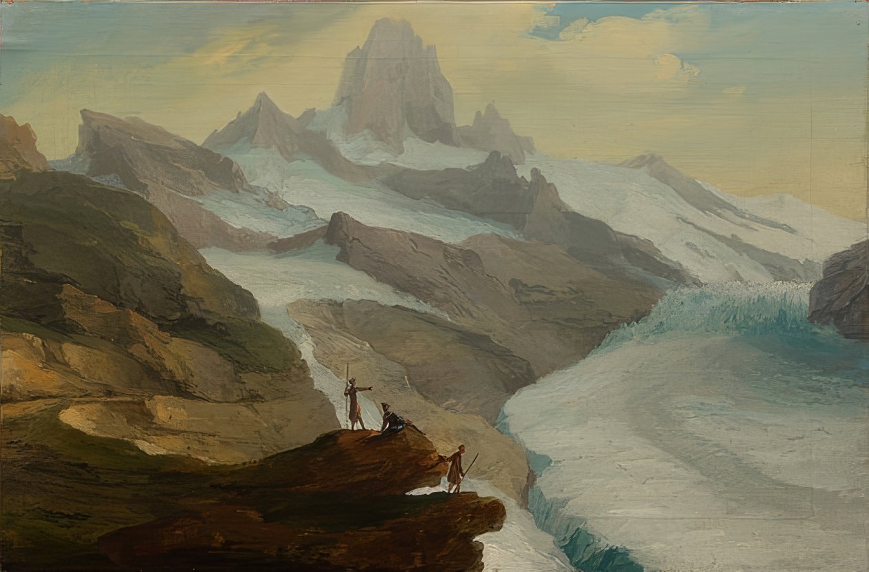 Vista dalla Bänisegg sul ghiacciaio inferiore di Grindelwald da Caspar Wolf