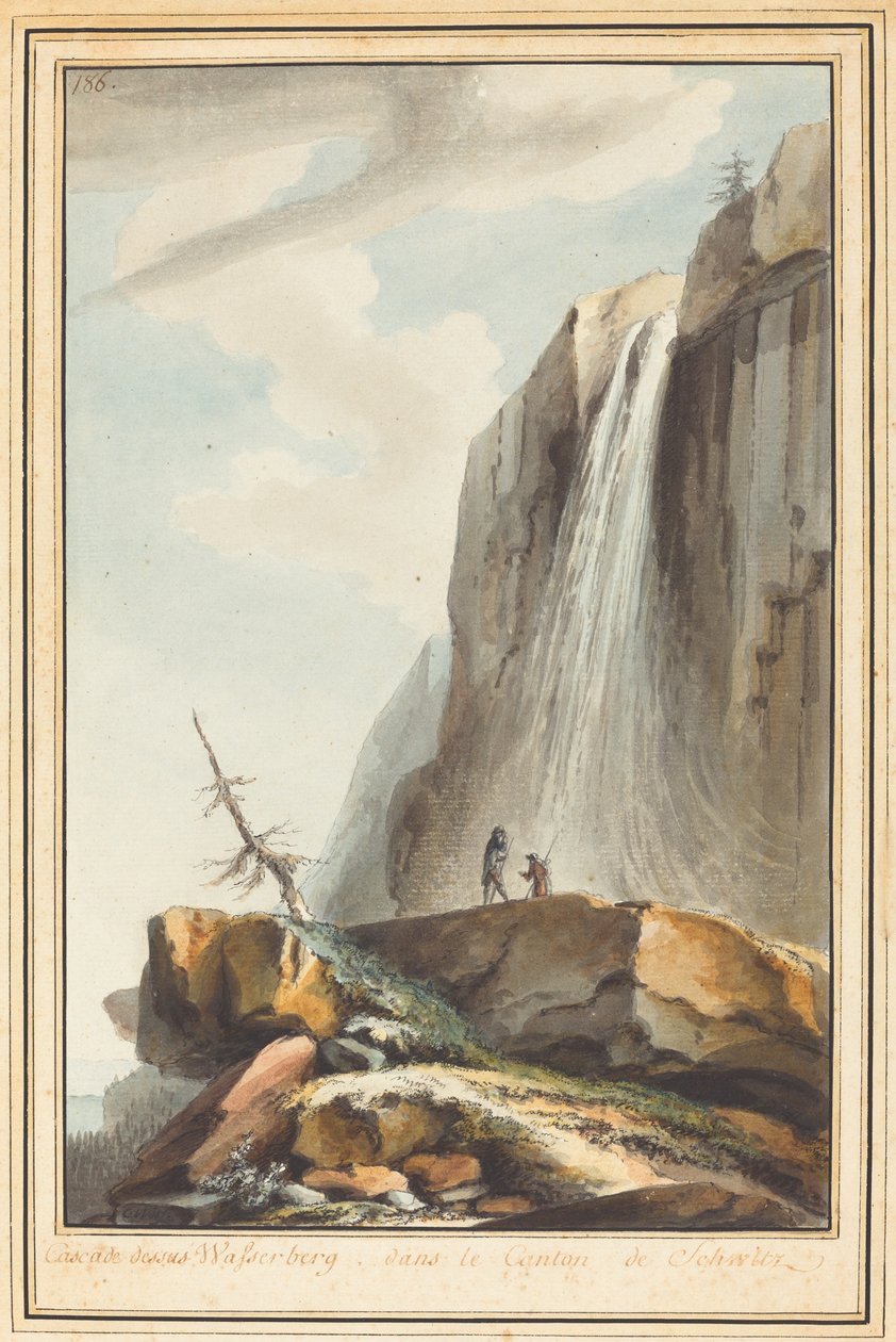 Cascata sopra Wasserberg da Caspar Wolf
