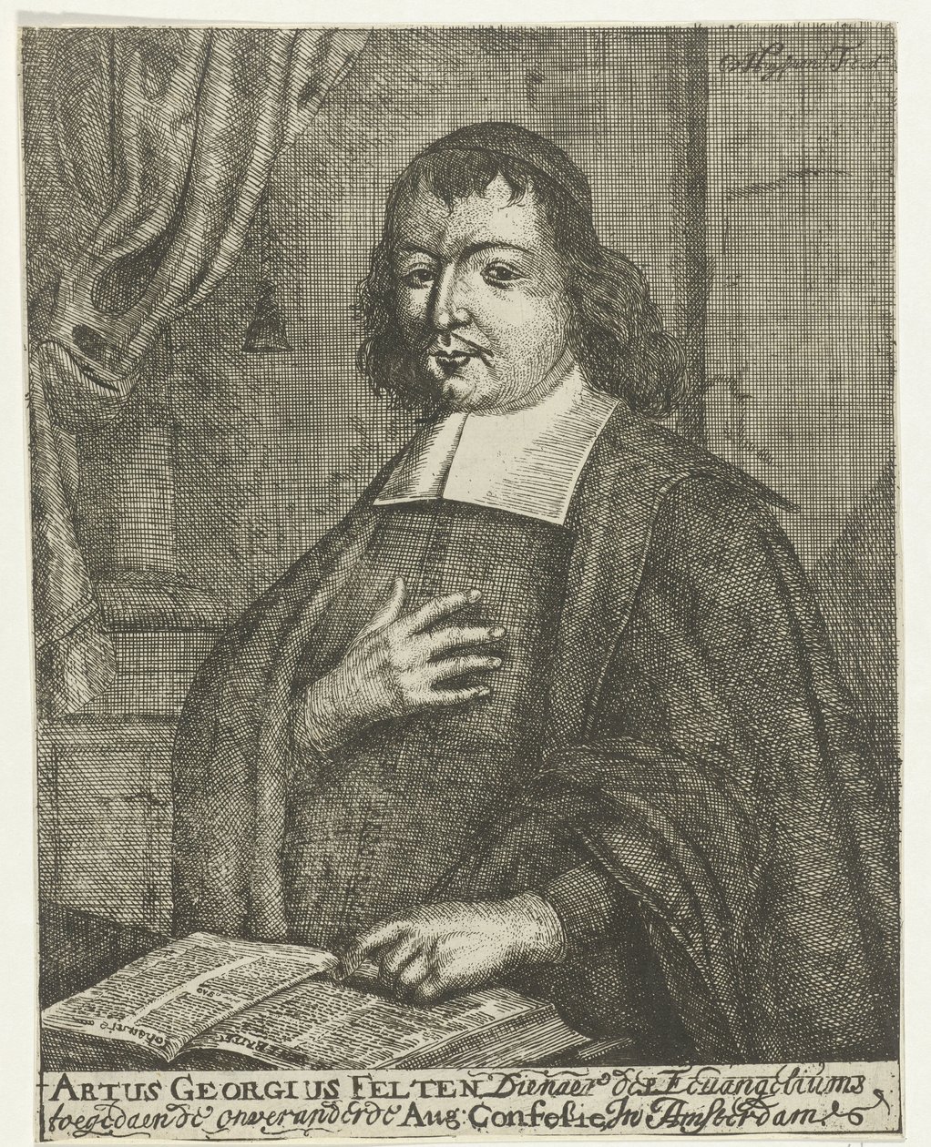 Ritratto di Artus Georg Velten da Caspar van Huysum