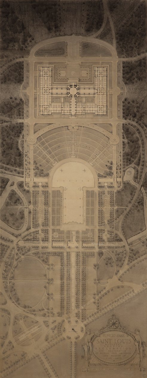 Forest Park, Saint Louis, Missouri: Mostra del recupero e restauro dei terreni della Fiera Mondiale e del Museo delle Belle Arti da Cass Gilbert