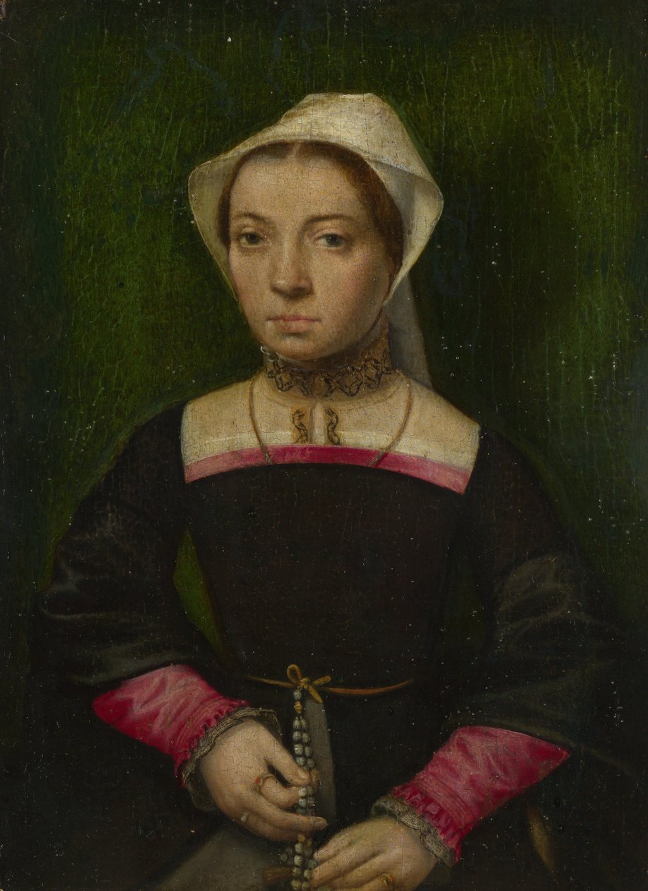 Una signora con un rosario, c. 1550 da Catharina van Hemessen