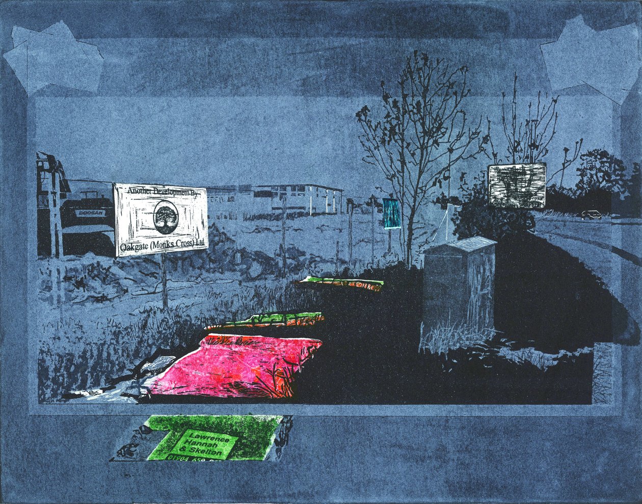 Legione di colori, 2015 (linoleografia e incisione) da Catherine Sutcliffe-Fuller