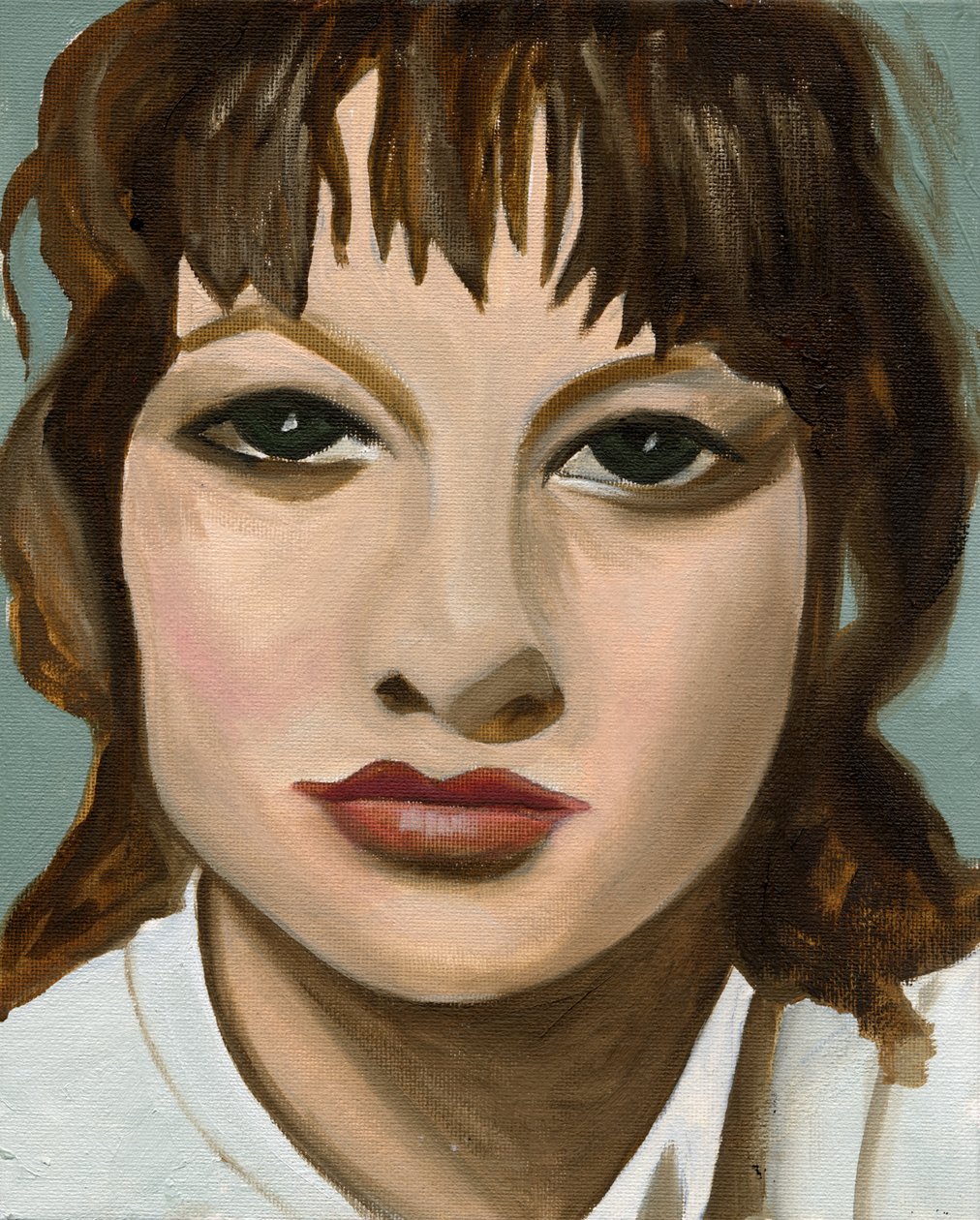 Taglio di piume, 2005 (olio su tavola) da Cathy Lomax