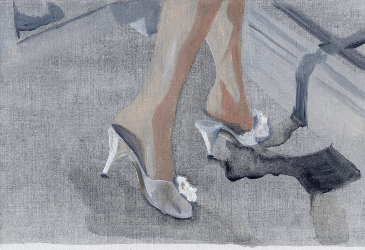 Film Diary #47 (23.04.13 She got undressed), 2015 (olio su carta) da Cathy Lomax