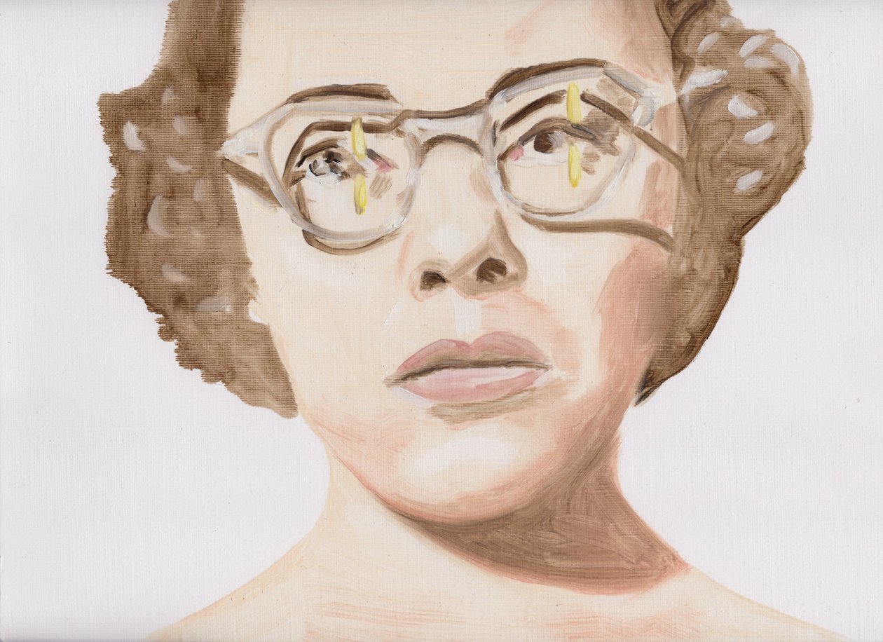 Occhi di fiamma, 2017 (olio su carta) da Cathy Lomax