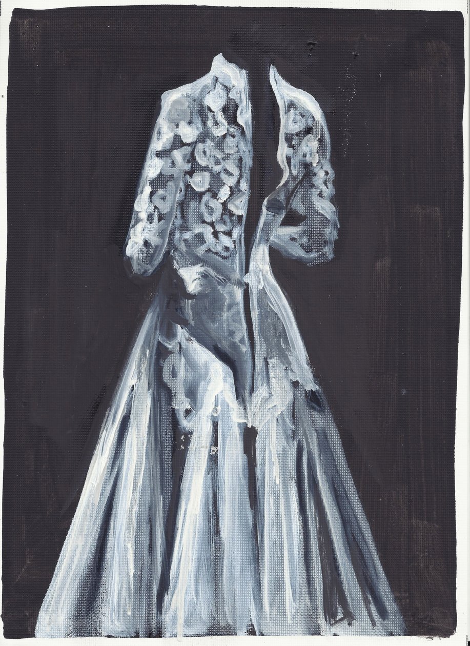 Lorelei, 2012 (olio e acrilico su carta) da Cathy Lomax