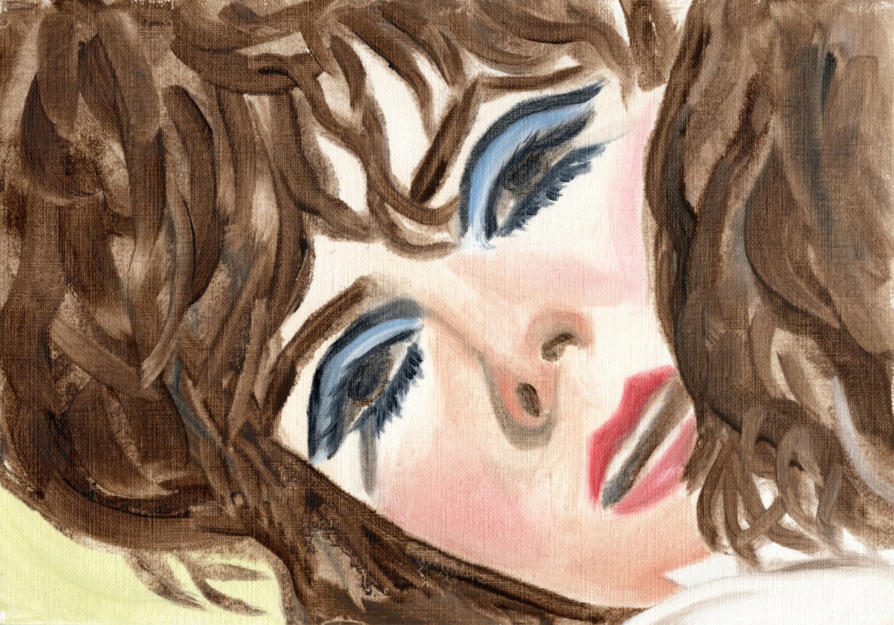 Mirto (Ombretto blu), 2024 (olio su carta) da Cathy Lomax