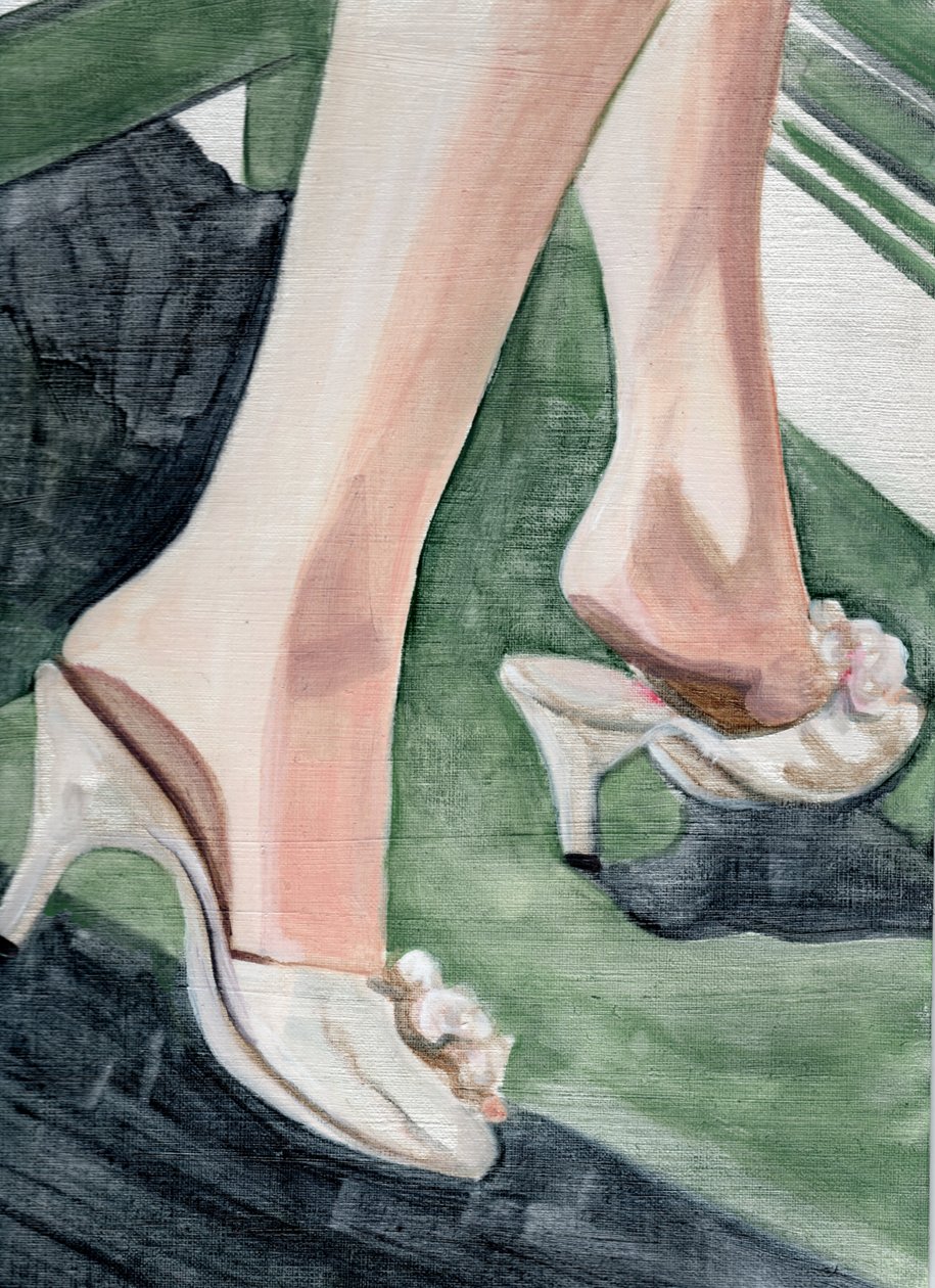 No Place is Home, 2020 (acrilico e olio su carta) da Cathy Lomax