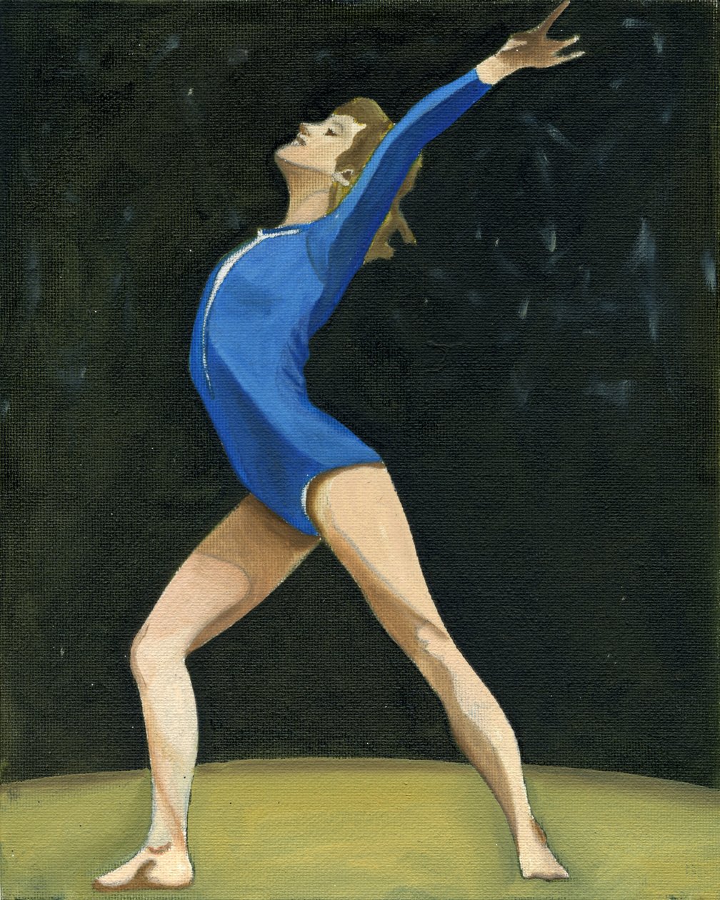 Olga, 2003 (olio su tavola) da Cathy Lomax