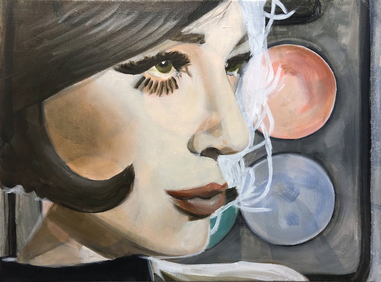 Tavolozza delle ombre, 2021 (olio su lino) da Cathy Lomax