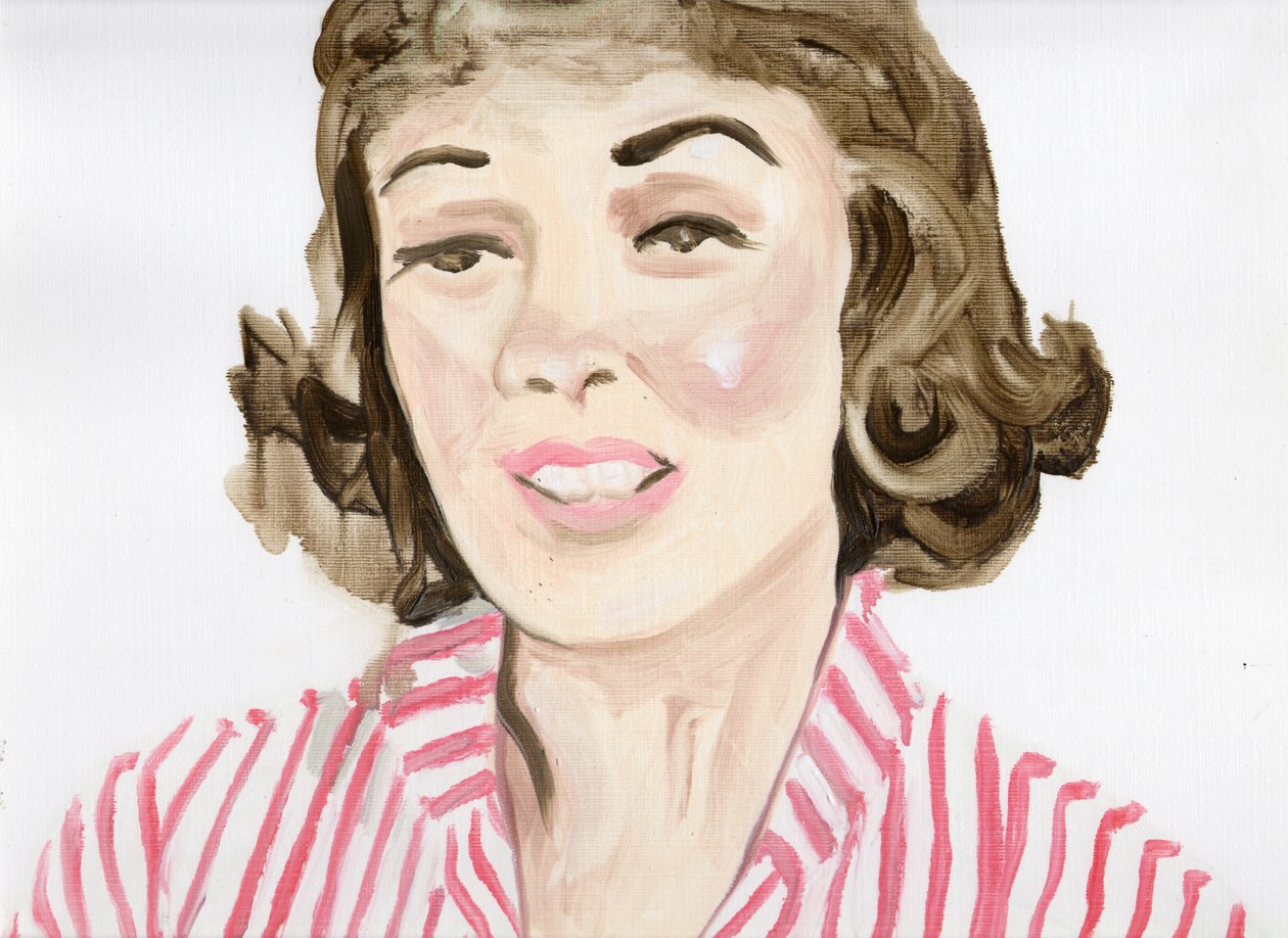 Stelle a strisce (JJ), 2015 (olio su carta) da Cathy Lomax