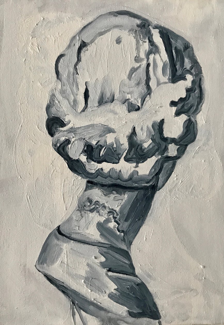 Le allegre fanciulle: Harper, 2017 (olio su lino) da Cathy Lomax